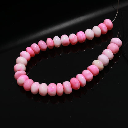 Shaded Pink Opal Smooth Rondelle Beads Pink Opal Opal 9-10 MM Rondelle Gemstone Beads for Handmade Designer Jewelry Necklace Bracelet Making