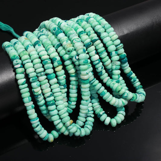 Larimar Opal Smooth Rondelle Beads Larimer Opal 9-10 MM Rondelle Gemstone Beads for Handmade Designer Jewelry Necklace Bracelet Making Craft