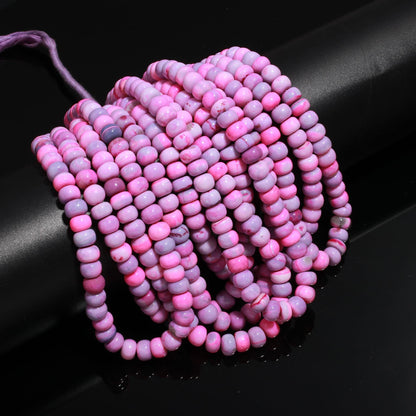 Pink Purple Opal Smooth Rondelle Beads Lavender Opal Rondelle 9 MM Gemstone Beads for Handmade Designer Jewelry Necklace Bracelet Making