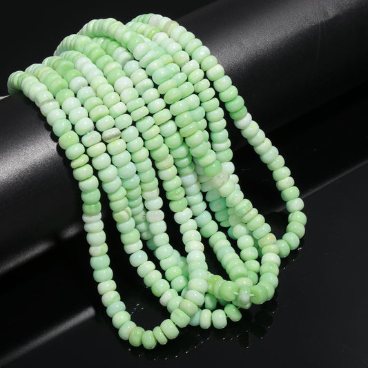 Green Opal Shaded Smooth Rondelle 8-9 MM Beads Green Opal Smooth Beads for Handmade Designer Jewelry Necklace Bracelet Making & Reselling