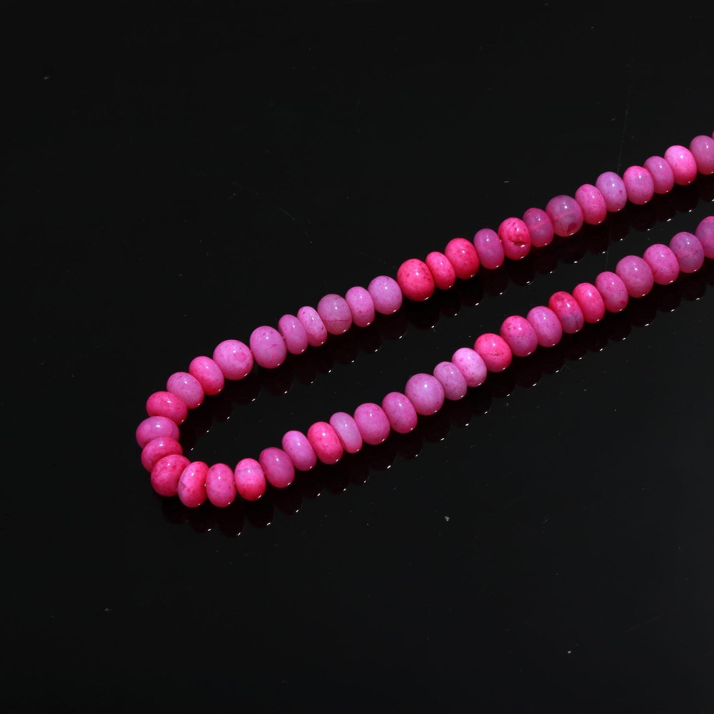 Shaded Pink Color Opal Smooth Beads 6-7 MM Opal Rondelle Gemstone Beads for Handmade Designer Jewelry Necklace Bracelet Making & Reselling