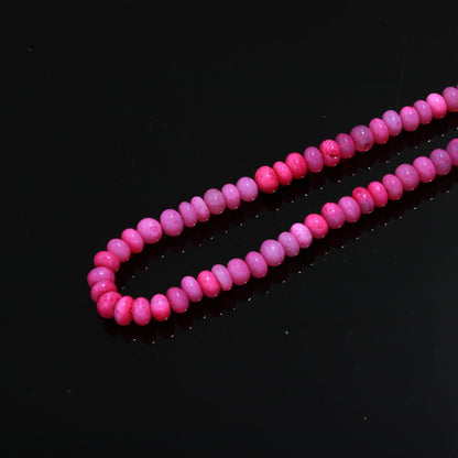 Shaded Pink Color Opal Smooth Beads 6-7 MM Opal Rondelle Gemstone Beads for Handmade Designer Jewelry Necklace Bracelet Making & Reselling