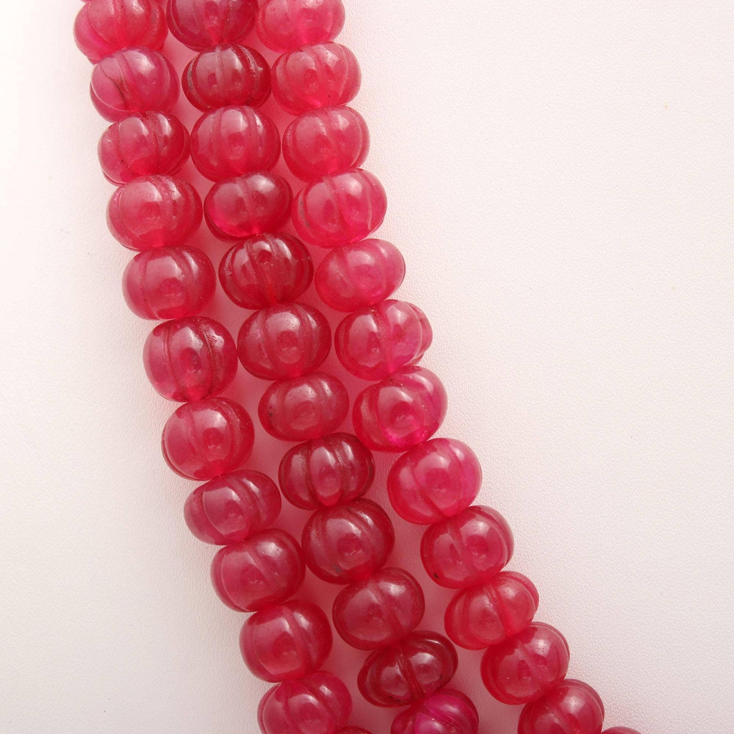 Ruby Quartz Pumpkin Beads 8X10 MM - 9x11 MM Ruby Quartz Beads 16" Strand Ruby Red Quartz Beads for Handmade Designer Jewelry Making Craft