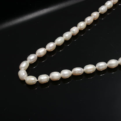 Fresh Water Pearl Oval Shape Beads 16" Natural Fresh Water Pearl 6X8 - 7X10 MM Beads Pearl for Designer Handmade Necklace Bracelet Making
