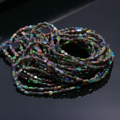 Black Ethiopian Opal Smooth Nuggets Bead Natural Flashy Ethiopian Opal Tumble Beads Super Ethiopian Opal Nuggets for Designer Jewelry Making