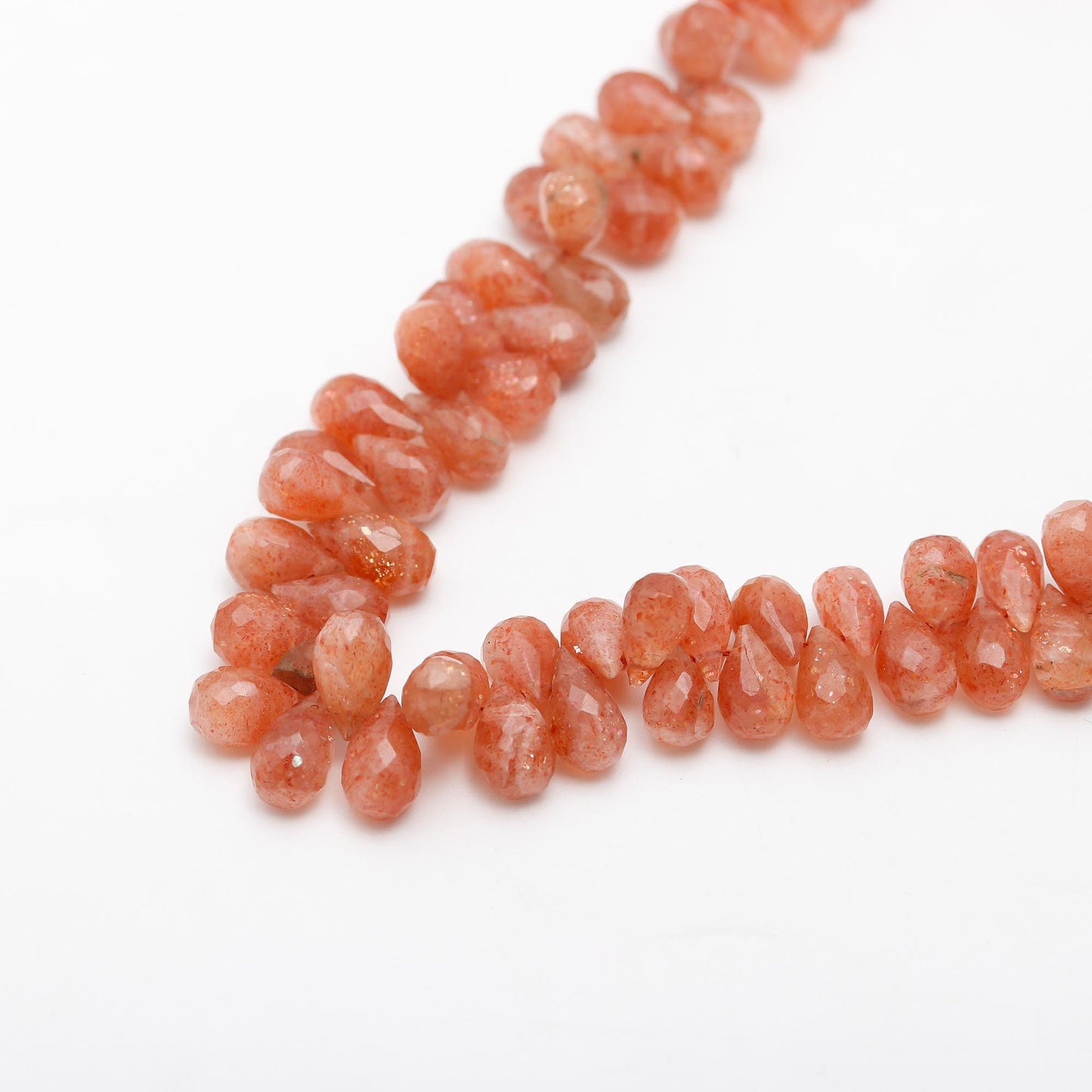 Sunstone Faceted Drops Beads Natural Sunstone Teardrop Beads for Handmade Designer Jewelry Making Craft & Bijoux Supplies
