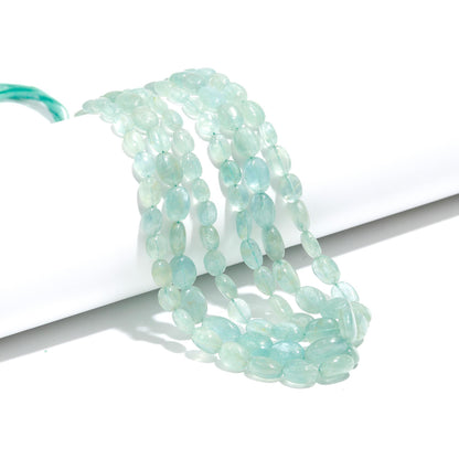 Aquamarine Smooth Oval Beads Natural Aquamarine Smooth Beads for Handmade Designer Jewelry Necklace Pendant Earrings Making Craft