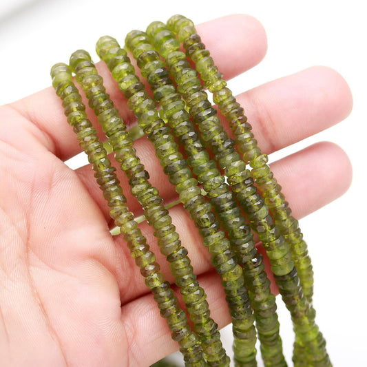 Vessonite Faceted Rondelle Beads 6 MM Natural Vessonite Rondelle Faceted Beads for Handmade Designer Jewelry Making Craft & Bijoux Supplies