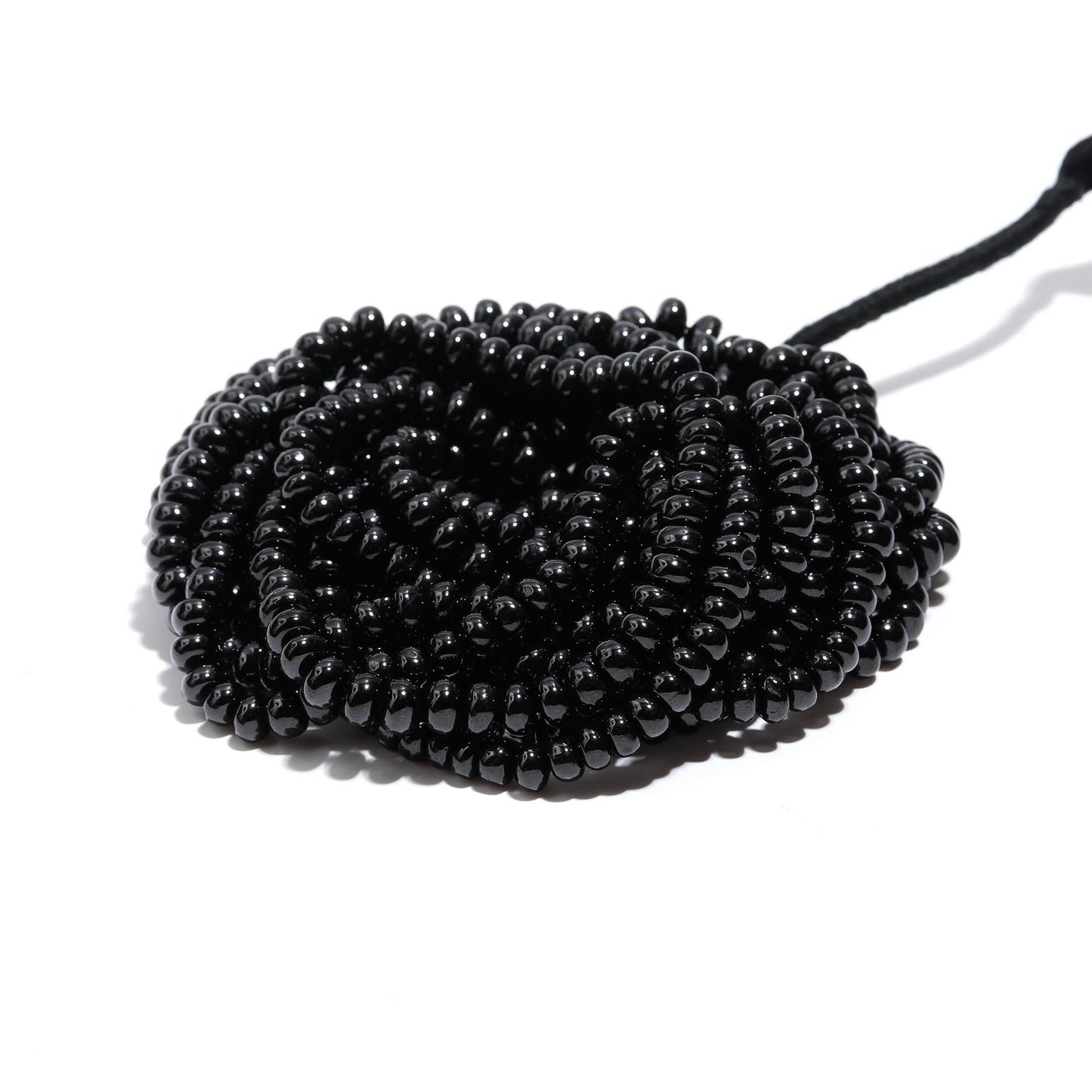 Black Spinal Smooth Rondelle Beads Natural Black Spinal 6-7 MM Rondelle Smooth Beads for Handmade Designer Jewelry Making Craft and Supplies