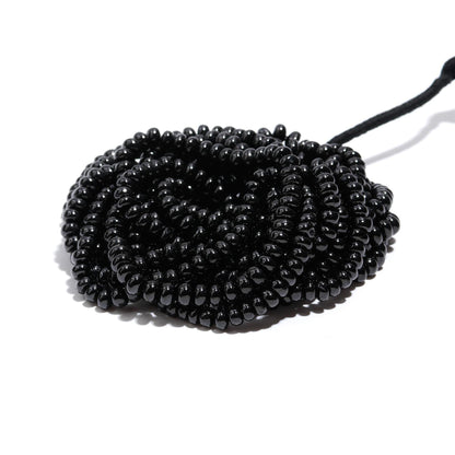 Black Spinal Smooth Rondelle Beads Natural Black Spinal 6-7 MM Rondelle Smooth Beads for Handmade Designer Jewelry Making Craft and Supplies