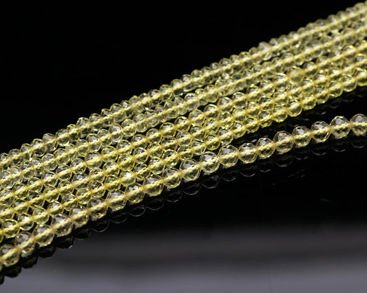 Lemon Quartz Faceted Round Beads Natural Lemon Quartz Round Beads Faceted Lemon Quartz Beads for Designer Jewelry Making Craft Necklace