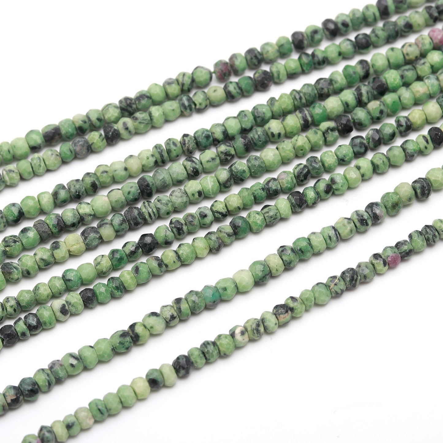 Ruby Zosite Faceted Rondelle Beads Natural Ruby Zosite Rondelle Beads Faceted Ruby Zosite Beads for Jewelry Making Necklace & Bracelet