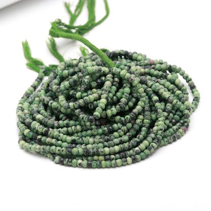 Ruby Zosite Faceted Rondelle Beads Natural Ruby Zosite Rondelle Beads Faceted Ruby Zosite Beads for Jewelry Making Necklace & Bracelet