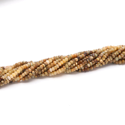 Cat's Eye Faceted Rondelle Beads 4-4.5 MM Natural Cats Eye Rondelle Beads Faceted for Handmade Designer Jewelry Necklace & Bracelet Making