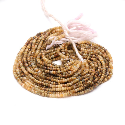 Cat's Eye Faceted Rondelle Beads 4-4.5 MM Natural Cats Eye Rondelle Beads Faceted for Handmade Designer Jewelry Necklace & Bracelet Making