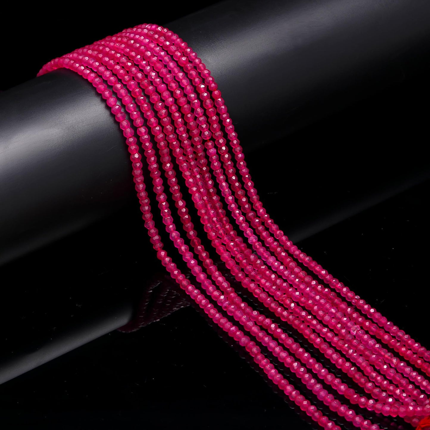 Ruby Quartz Faceted Rondelle Beads Pink Ruby Quartz Rondelle Beads 4-5 MM Ruby Quartz Beads for Handmade Designer Jewelry Making Craft