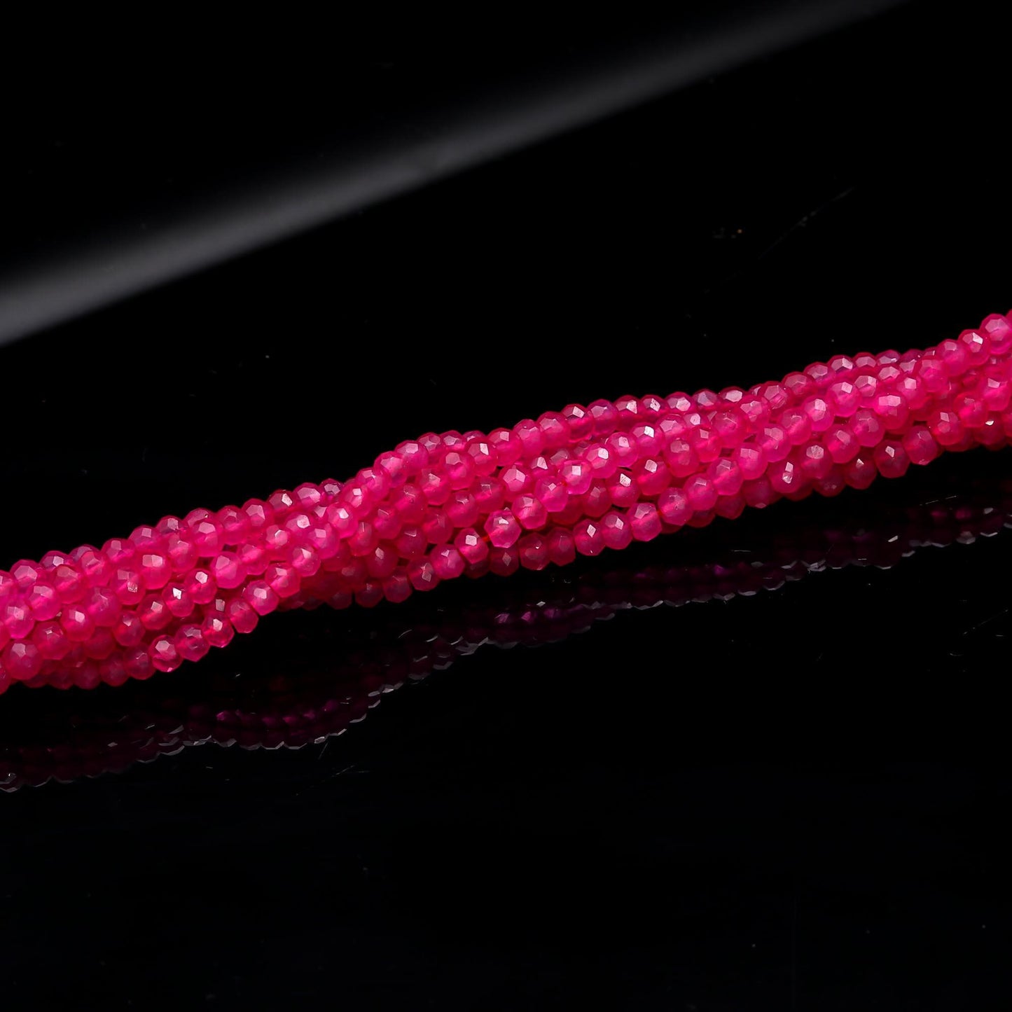 Ruby Quartz Faceted Rondelle Beads Pink Ruby Quartz Rondelle Beads 4-5 MM Ruby Quartz Beads for Handmade Designer Jewelry Making Craft