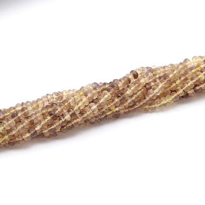 Bio Lemon Quartz Faceted Rondelle Beads Natural Bio Lemon Quartz Rondelle Beads Faceted Bio Lemon Quartz Beads for Jewelry Making Craft