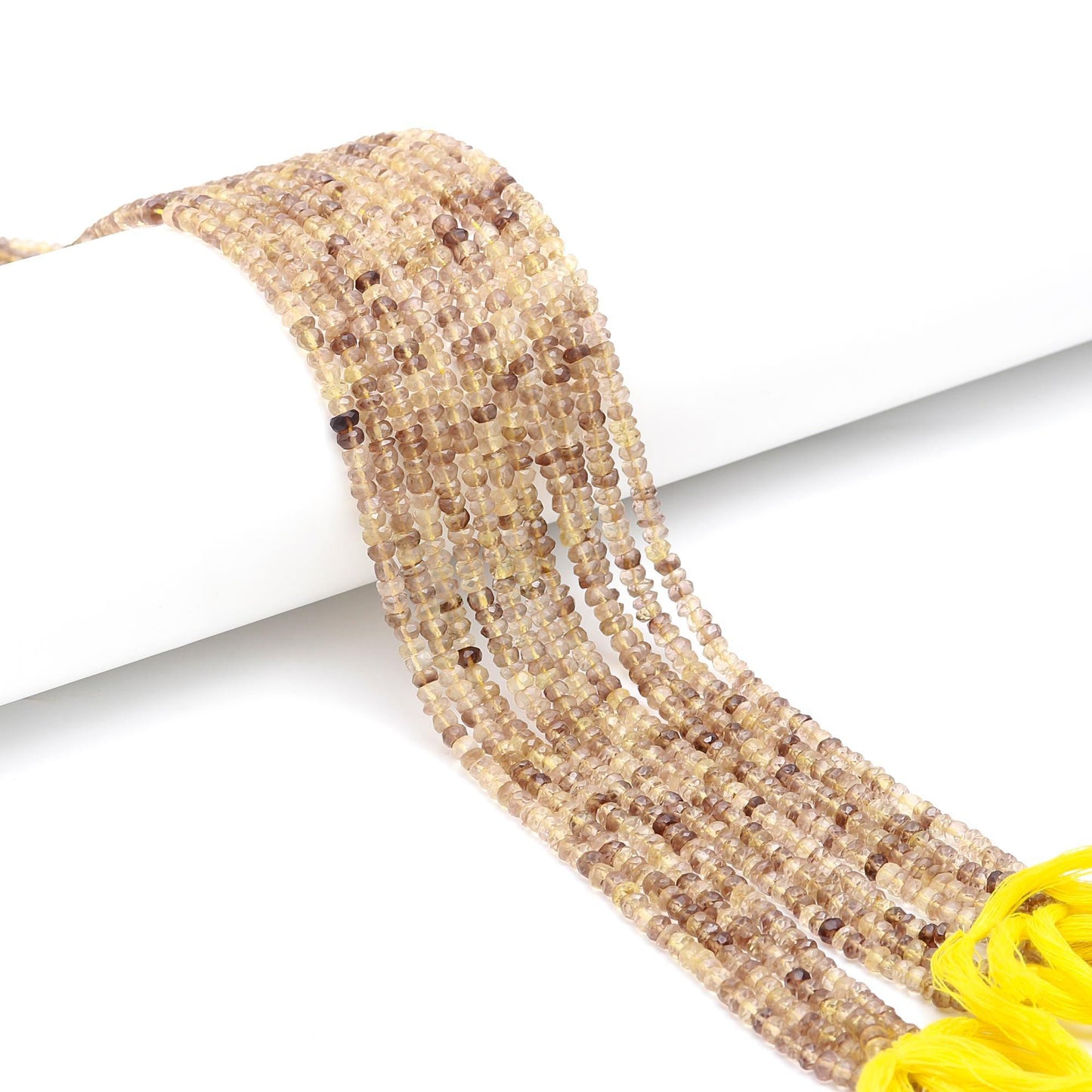 Bio Lemon Quartz Faceted Rondelle Beads Natural Bio Lemon Quartz Rondelle Beads Faceted Bio Lemon Quartz Beads for Jewelry Making Craft