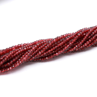 AAA Natural Mozambique Garnet Faceted Rondelle Beads, 4 MM Garnet Rondelle Rondelle Beads, Natural Garnet Rondelle Beads for Jewelry Making