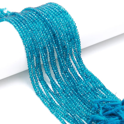 London Blue Topaz Faceted Rondelle Beads 4-4.5 MM London Blue Topaz Beads for Handmade Designer Jewelry Necklace Bracelet Making Craft & Art