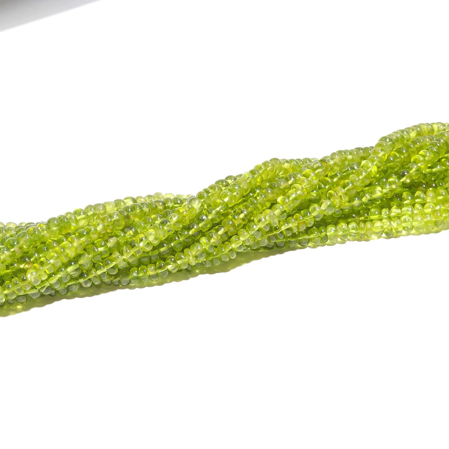 AAA Peridot smooth Rondelle Beads, 5.5-6.5 MM Peridot Rondelle Beads, 13 Inch Plain Peridot Rondelle Beads for Jewelry Making