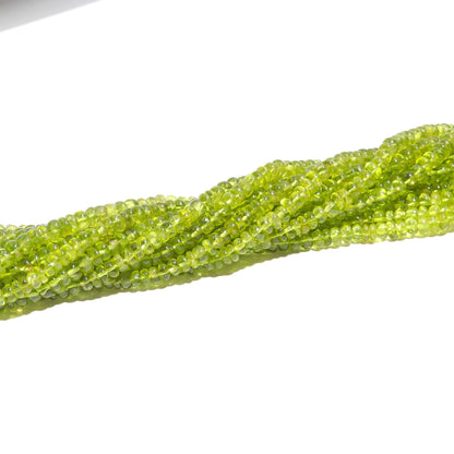 AAA Peridot smooth Rondelle Beads, 5.5-6.5 MM Peridot Rondelle Beads, 13 Inch Plain Peridot Rondelle Beads for Jewelry Making