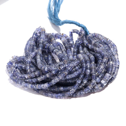Iolite Heishi Washer Beads Excellent Quality Natural Iolite Washer Beads 16 Inch Smooth Washer Iolite Beads Natural Beads for Her Jewelry