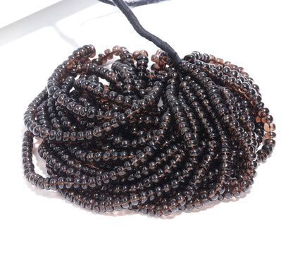 Smokey Quartz Smooth Rondelle Beads Natural Smokey Quartz Rondelle Beads 6-7 MM Smooth Smokey Quartz Beads for Designer Jewelry Making Craft