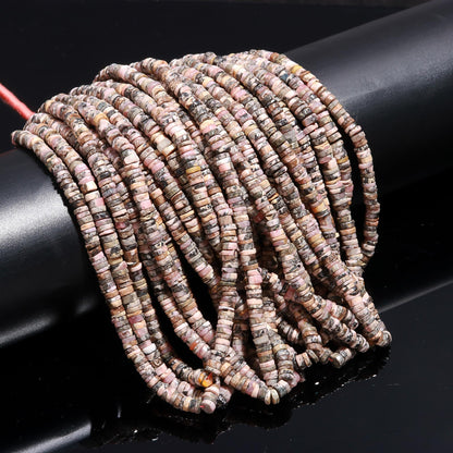Rhodochrosite Washer Beads Rhodochrosite Heishi Washer Beads Natural Rhodochrosite Heishi Tyre Beads for Jewelry Making Necklace & Bracelet