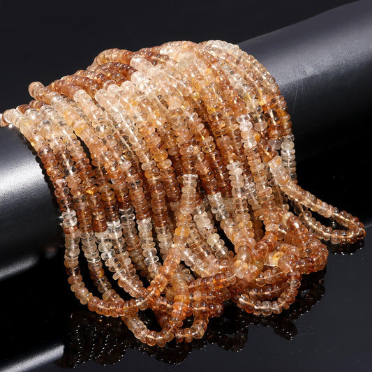 Imperial Topaz Smooth Rondelle Beads Natural Imperial Topaz Beads Imperial Topaz 6-7 MM Rondelle Smooth Beads for Designer Jewelry Making