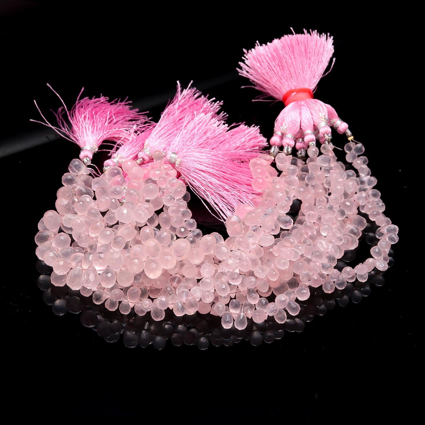 Rose Quartz Faceted Tear Shape Beads Excellent Quality Natural Rose Pink Quartz Tear Shape Briolettes Bead for Designer Jewelry Making Craft