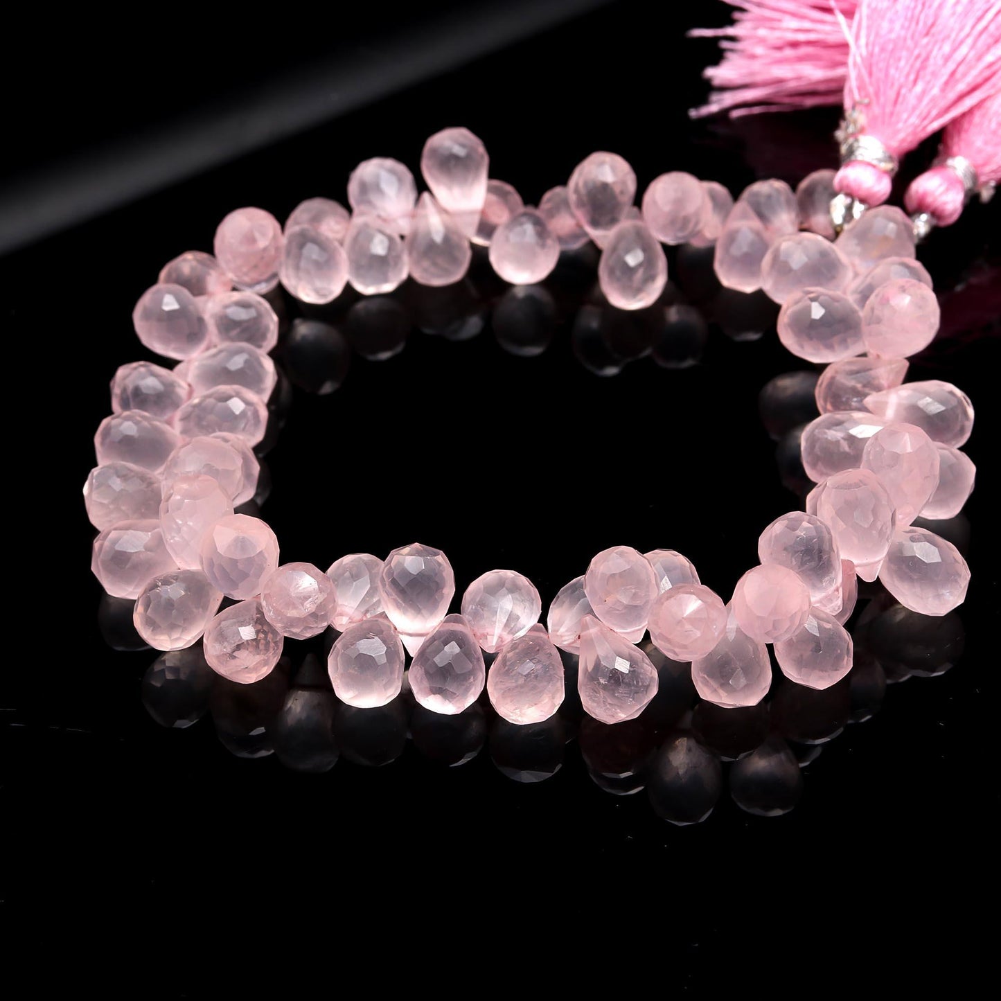 Rose Quartz Faceted Tear Shape Beads Excellent Quality Natural Rose Pink Quartz Tear Shape Briolettes Bead for Designer Jewelry Making Craft