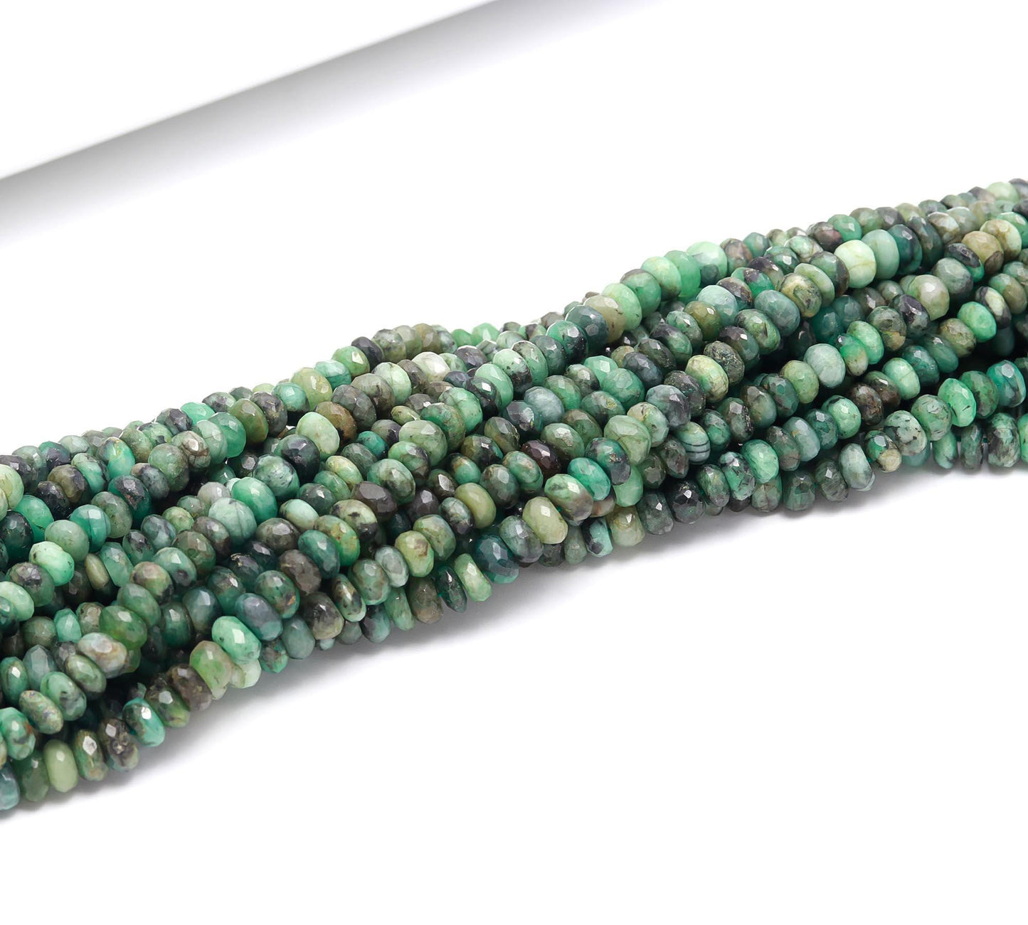 Emerald Faceted Rondelle Beads Natural Emerald Rondelle Beads Faceted Emerald Beads for Designer Jewelry Necklace & Bracelet Making Craft