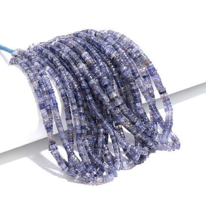 Iolite Heishi Washer Beads Excellent Quality Natural Iolite Washer Beads 16 Inch Smooth Washer Iolite Beads Natural Beads for Her Jewelry