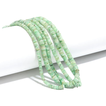 Emerald Heishi Washer Beads Natural Light Green Color Emerald Heishi Washer Bead AAA Quality 16 Inch Heishi Washer Emerald Beads for Jewelry