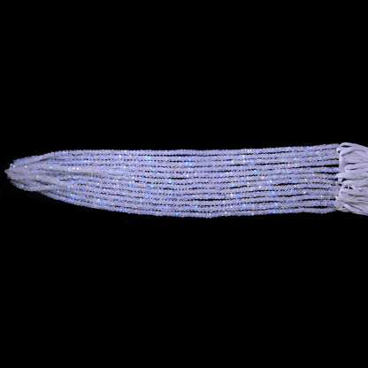 Rainbow Moonstone Faceted Rondelle Beads Blue Flash White Rainbow Rondelle Bead Faceted Natural Rainbow with Flash Beads for Jewelry Making