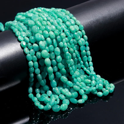 Natural Amazonite Smooth Oval Beads Amazonite Oval Beads Sky Blue Amazonite Gemstone Beads for Handmade Designer Jewelry Making Craft & Art