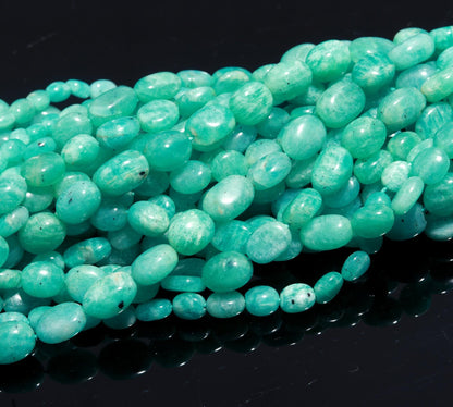 Natural Amazonite Smooth Oval Beads Amazonite Oval Beads Sky Blue Amazonite Gemstone Beads for Handmade Designer Jewelry Making Craft & Art