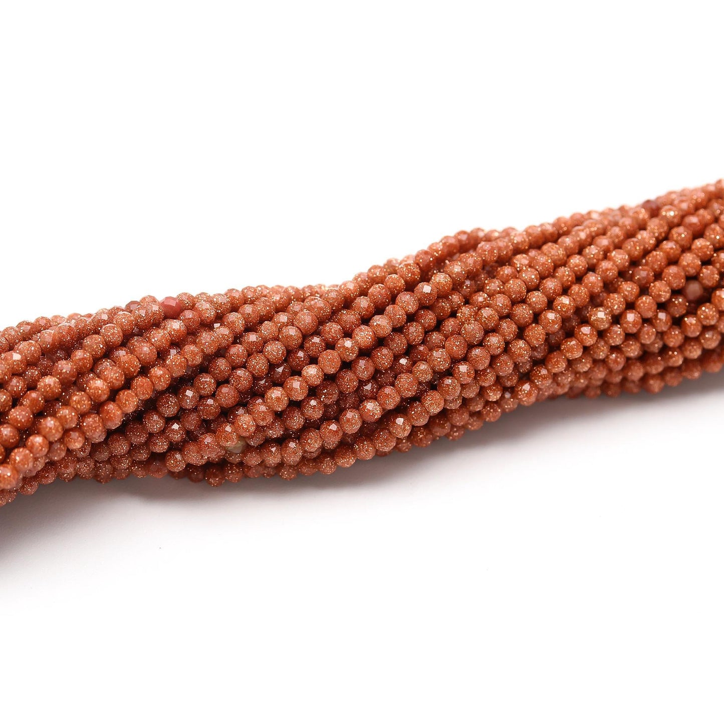 5 Strands Sunstone Faceted Rondelle Beads 2-2.5 MM Natural Sunstone Rondelle Beads 13" Strand Sparkly Sunstone for Designer Jewelry Making