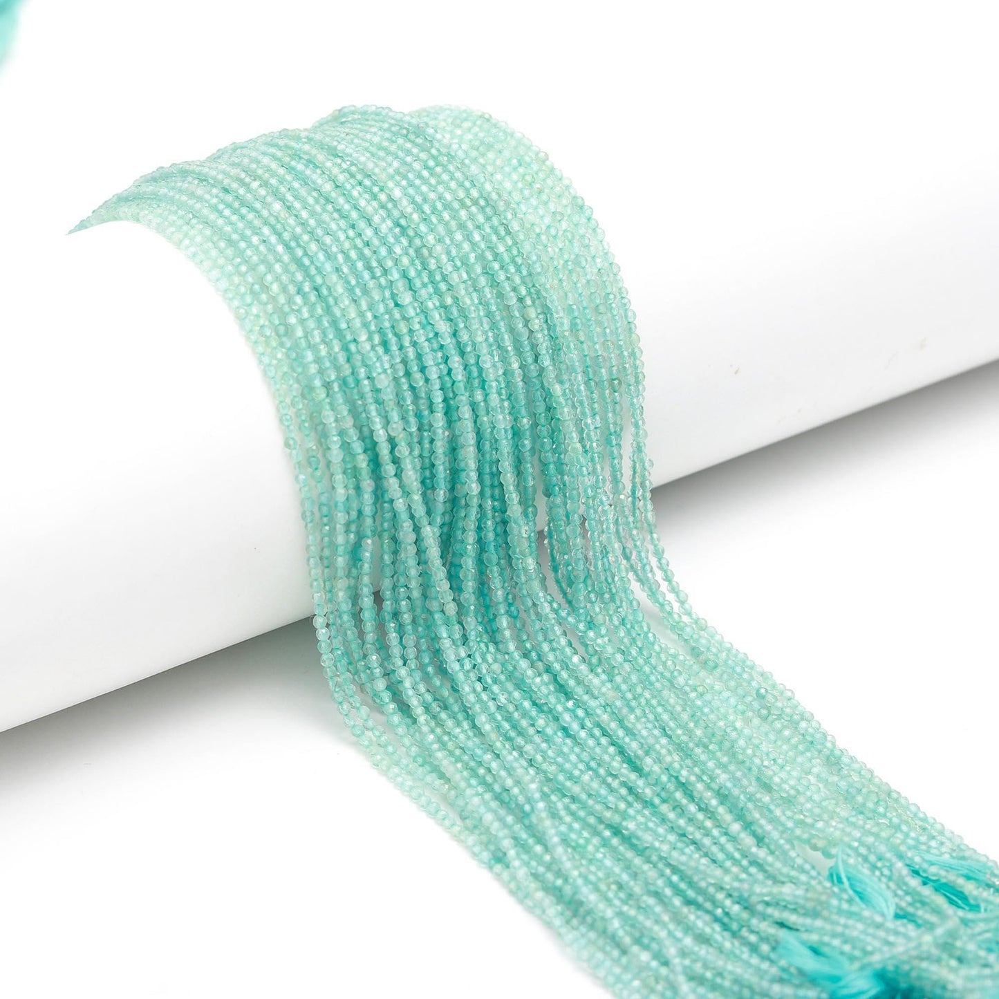 5 Strands Sky Blue Apatite Faceted Rondelle Beads 2-2.5 MM Natural Apatite Rondelle Beads 13" Strand for Handmade Designer Jewelry Making