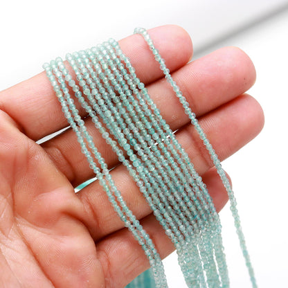 5 Strands Sky Blue Apatite Faceted Rondelle Beads 2-2.5 MM Natural Apatite Rondelle Beads 13" Strand for Handmade Designer Jewelry Making