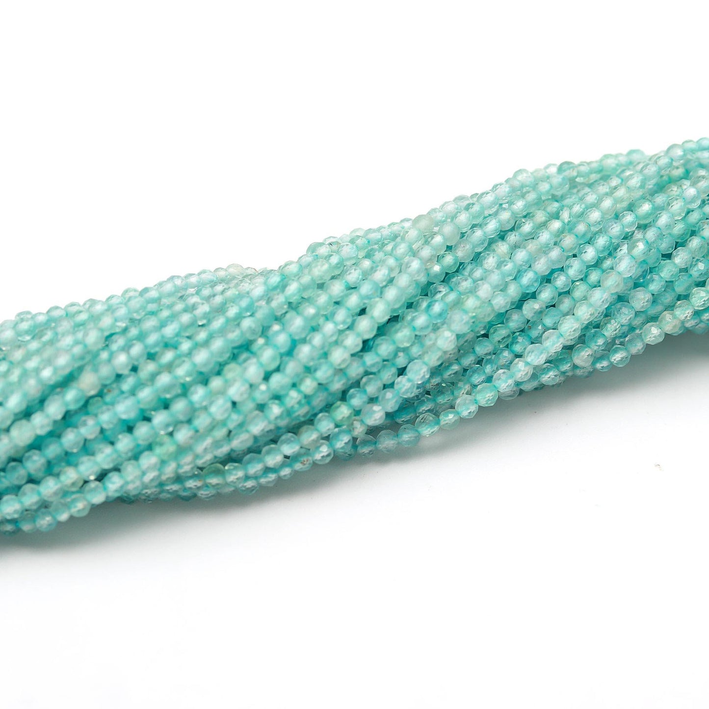 5 Strands Sky Blue Apatite Faceted Rondelle Beads 2-2.5 MM Natural Apatite Rondelle Beads 13" Strand for Handmade Designer Jewelry Making