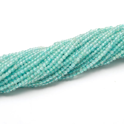 5 Strands Sky Blue Apatite Faceted Rondelle Beads 2-2.5 MM Natural Apatite Rondelle Beads 13" Strand for Handmade Designer Jewelry Making