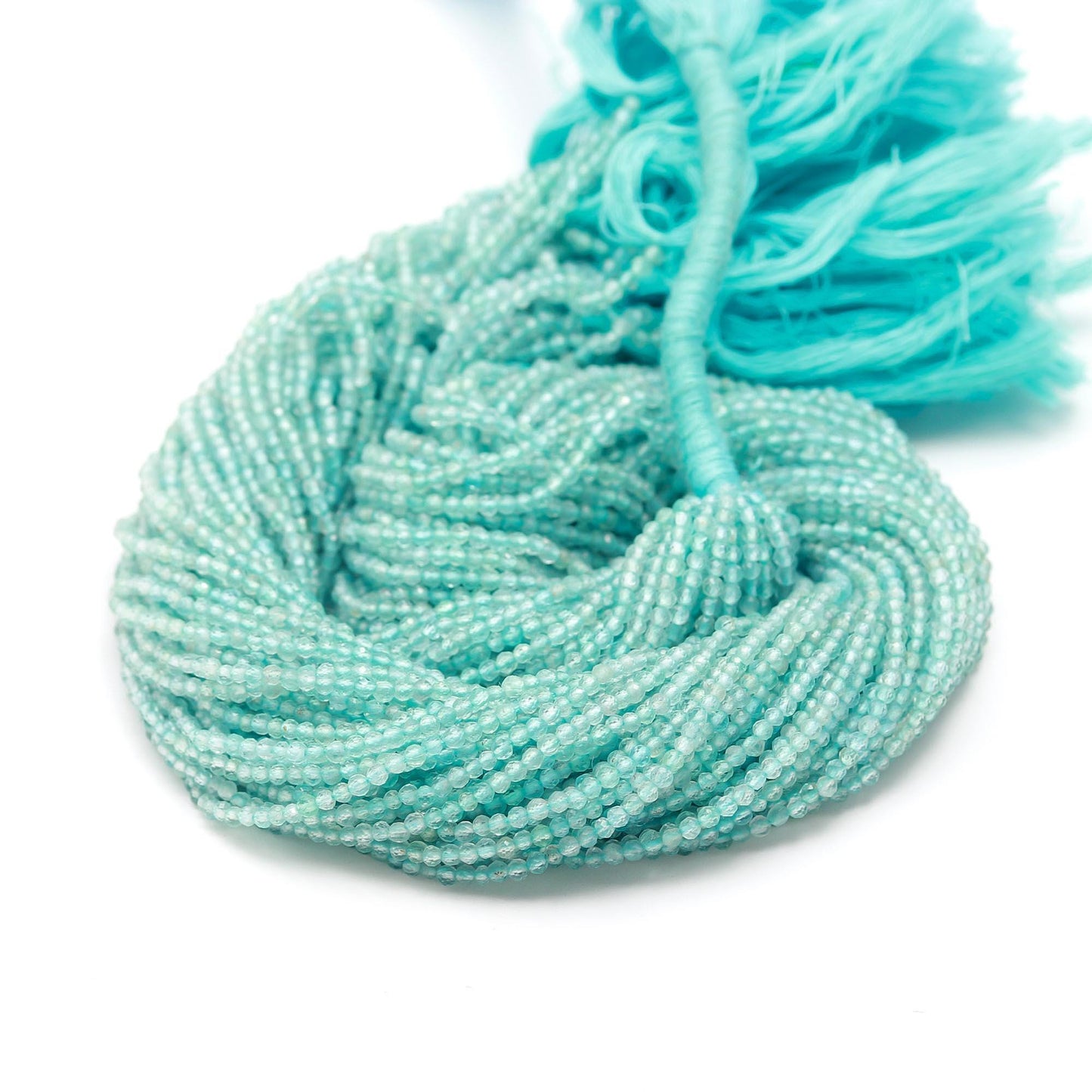 5 Strands Sky Blue Apatite Faceted Rondelle Beads 2-2.5 MM Natural Apatite Rondelle Beads 13" Strand for Handmade Designer Jewelry Making
