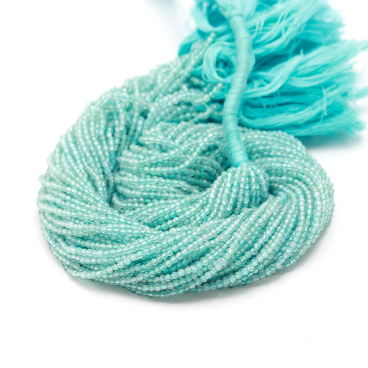 5 Strands Sky Blue Apatite Faceted Rondelle Beads 2-2.5 MM Natural Apatite Rondelle Beads 13" Strand for Handmade Designer Jewelry Making