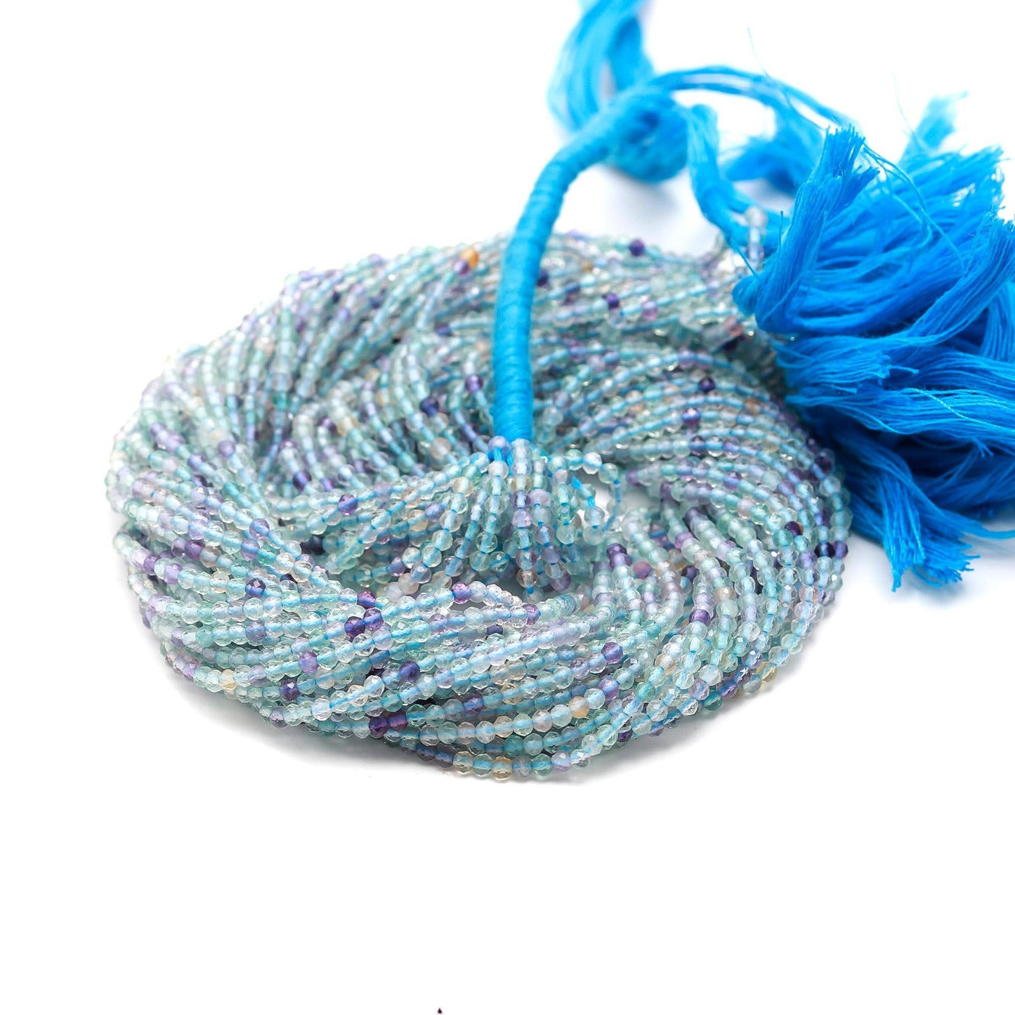 5 Strands Multi Fluorite Faceted Rondelle Beads 2-2.5 MM Natural Multi Fluorite Rondelle Beads 13" Strand for Designer Jewelry Making Craft