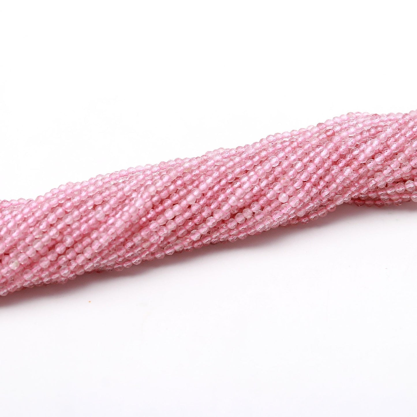 5 Strands Pink Strawberry Faceted Rondelle Beads 2-2.5 MM Natural Strawberry Rondelle Beads 13" Strand for Handmade Designer Jewelry Making