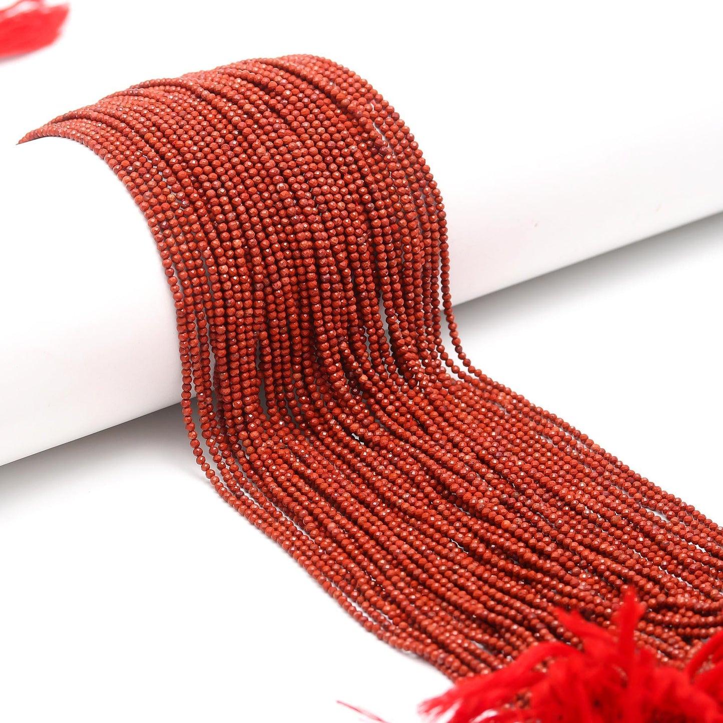 5 Strands Red Jasper Faceted Rondelle Beads 2-2.5 MM Natural Red Jasper Rondelle Beads 13" Strand Red Jasper for Designer Jewelry Craft