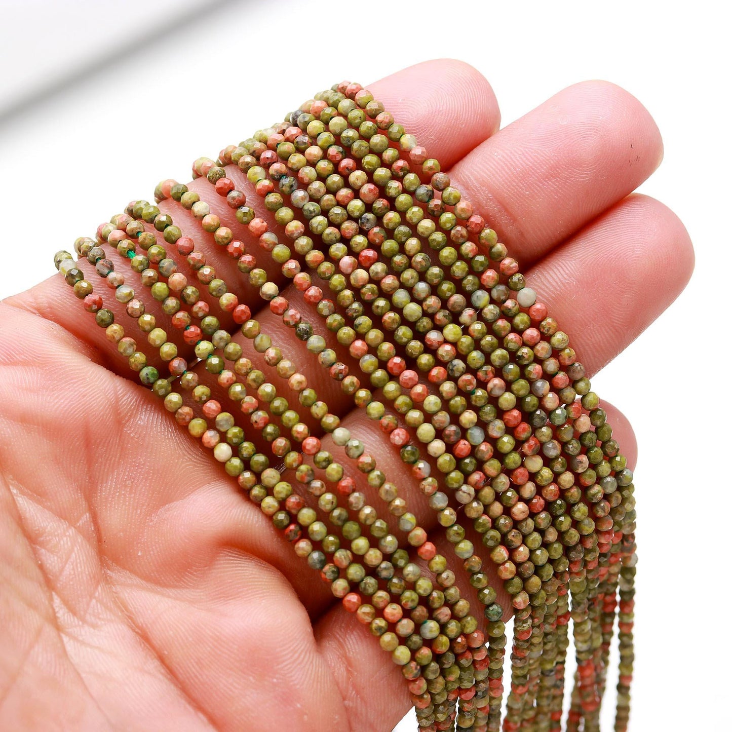 5 Strands Ruby Zosite Faceted Rondelle Bead 2.5 MM Natural Ruby Zosite Rondelle Beads 13" Strand Ruby Zosite for Designer Jewelry Making